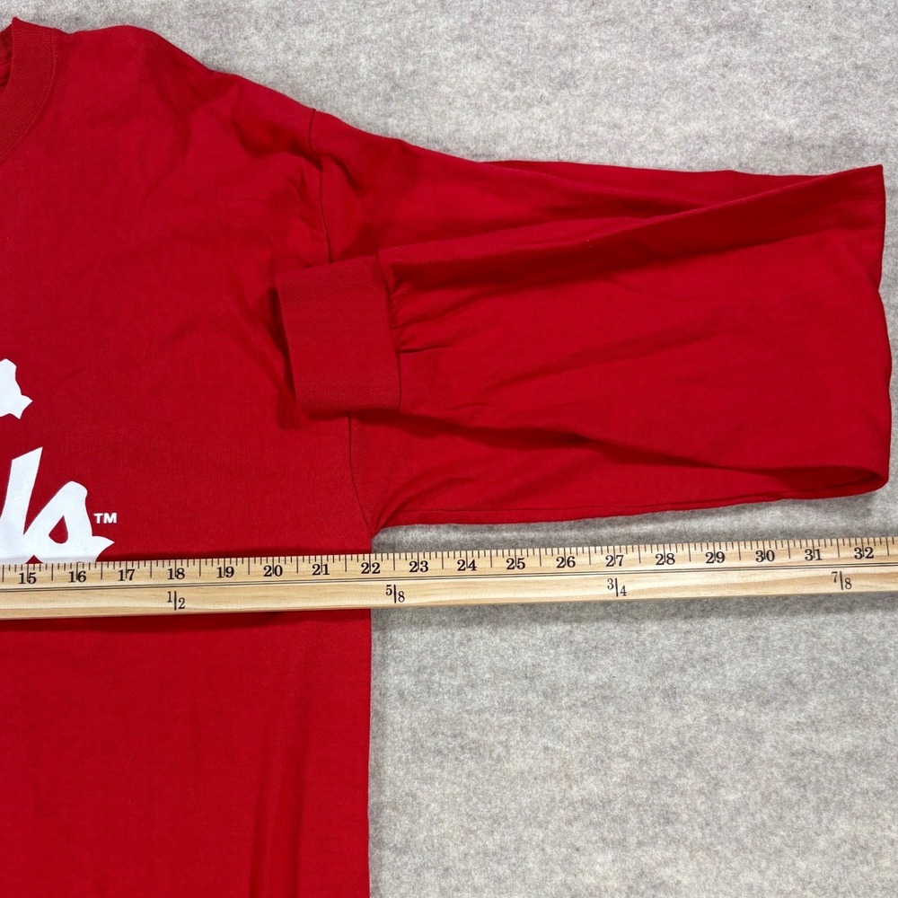 St Louis Cardinals MLB Long Sleeve Shirt Mens Large Red Gildan Ultra Cotton Tee - Picture 2 of 6